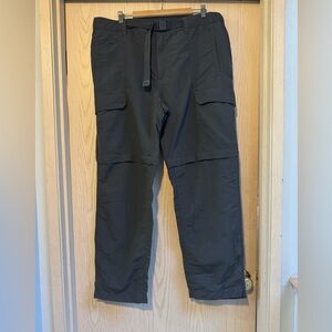 Mens The North Face Gray Convertible Nylon Hiking Pants size XL